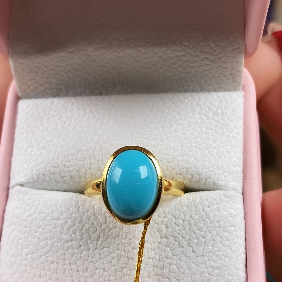 绿松石银S925镀金镶嵌珠宝奇石