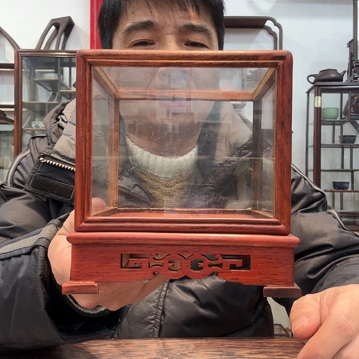 东非黑黄檀（紫光檀）红酸枝玻璃罩110