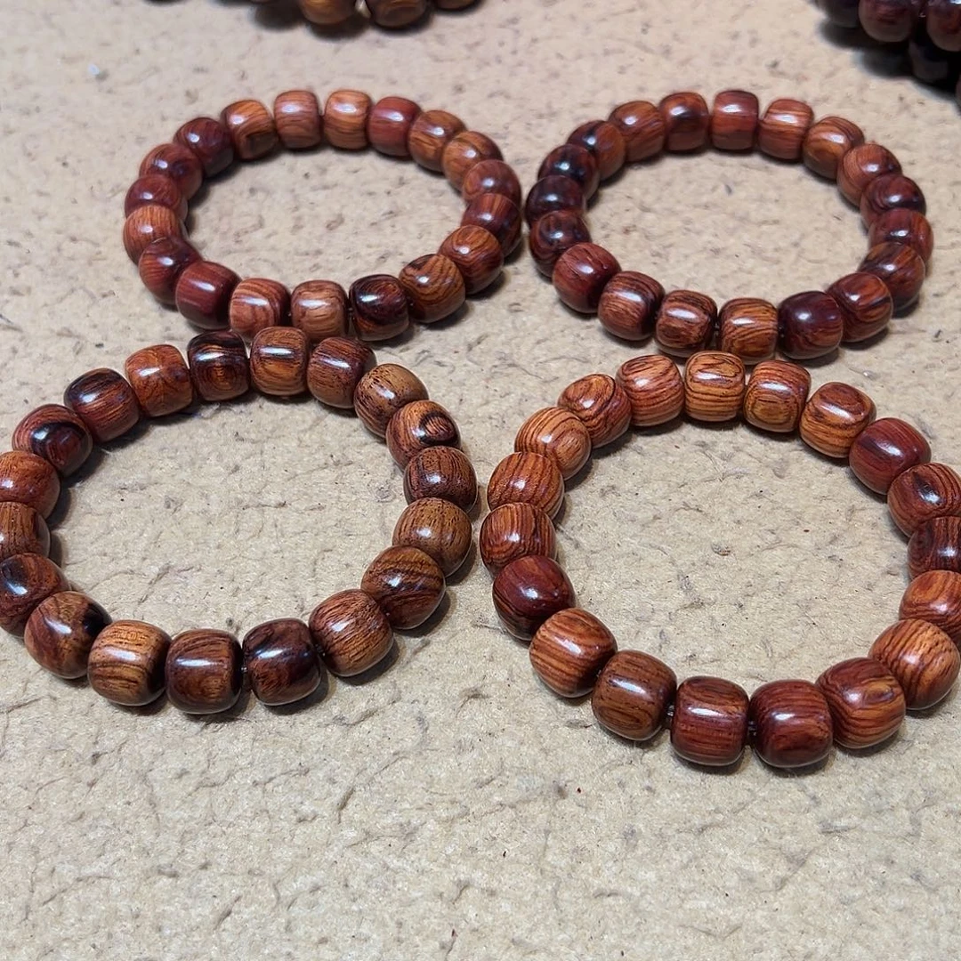 黄花梨/降香黄檀手串/手链1.2海黄紫红油梨大黑线