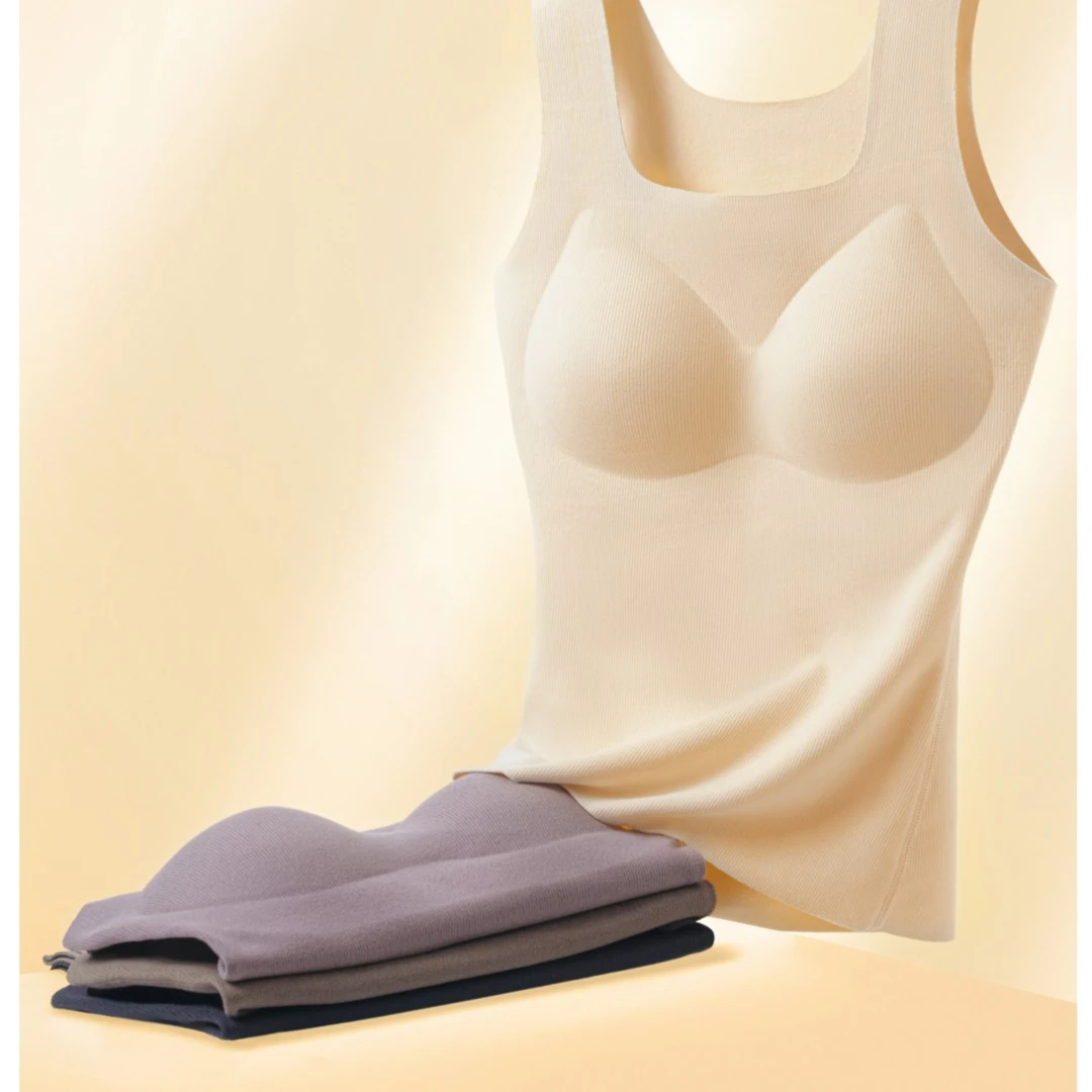 暖绒绒保暖背心极简风保暖背心吊带暖背冬季秋冬加绒