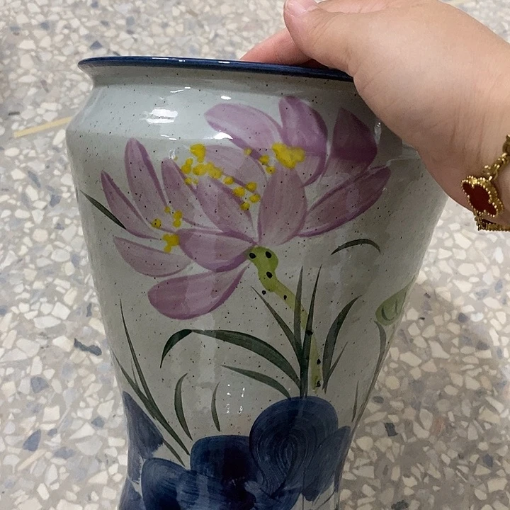 香***水瓷片12zp景德镇陶瓷花盆