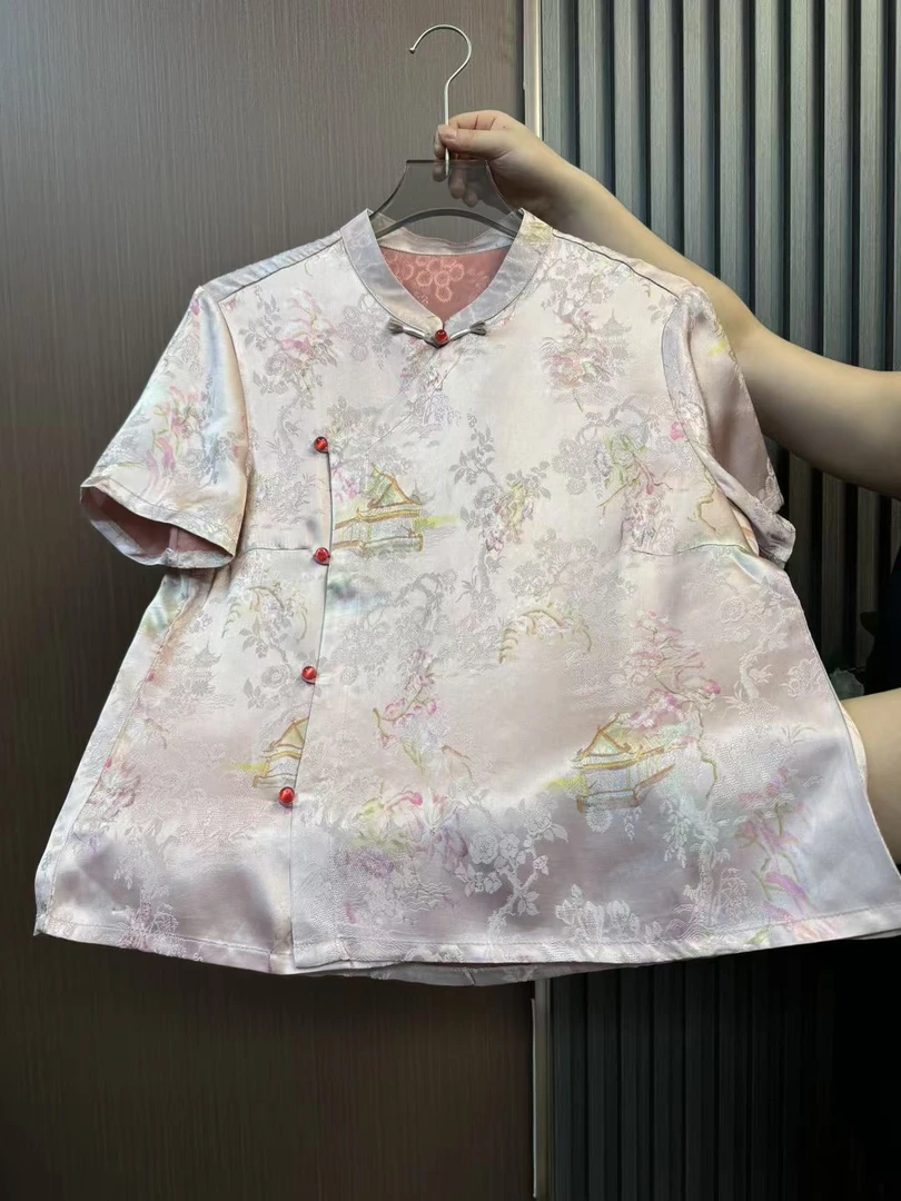 【兰亭序】香云纱新中式国凤显瘦减龄百搭女士上衣