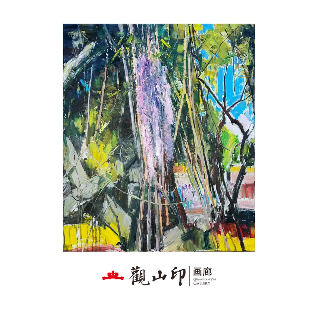 SMK原创手绘风景油画120x100cm美式复古风玄关沙发背景挂画7207