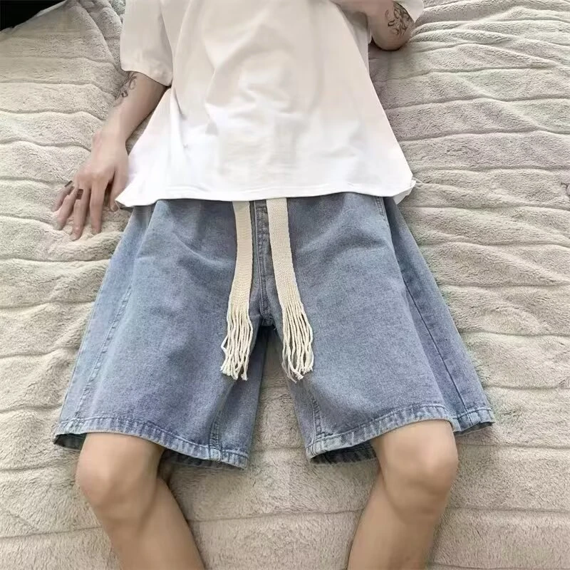 牛仔短裤男士夏季薄款潮牌美式复古休闲潮流五分裤子2025新款中裤