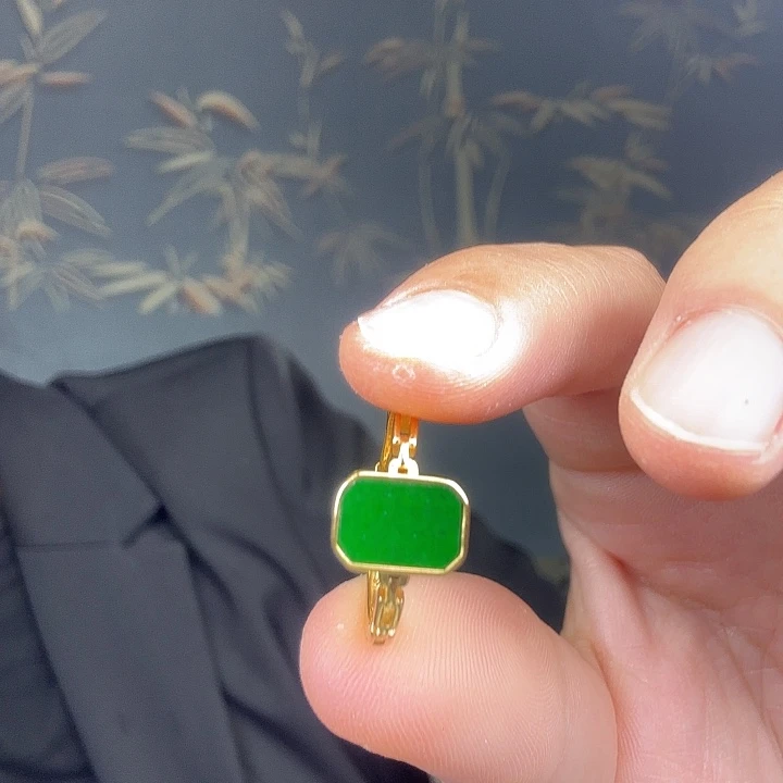 翡翠银S925镶嵌戒指特价