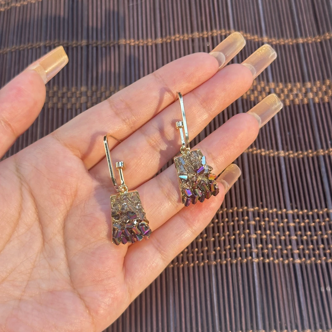 铜合金无非金属耳饰 Y2041韩式时尚流苏吊珠耳饰