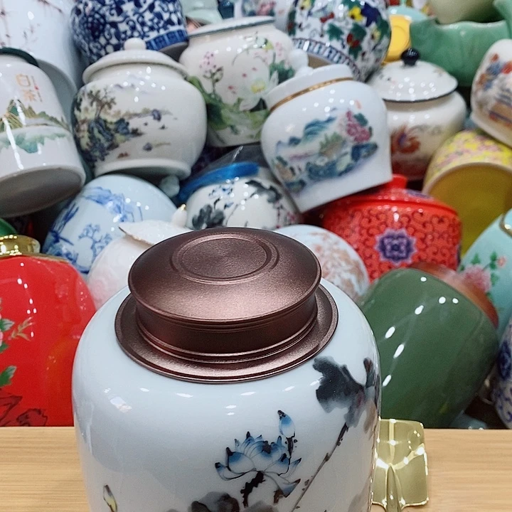 手工艺品琉璃茶叶罐 储存罐 密封罐