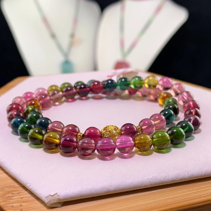 双色碧玺手链未镶嵌