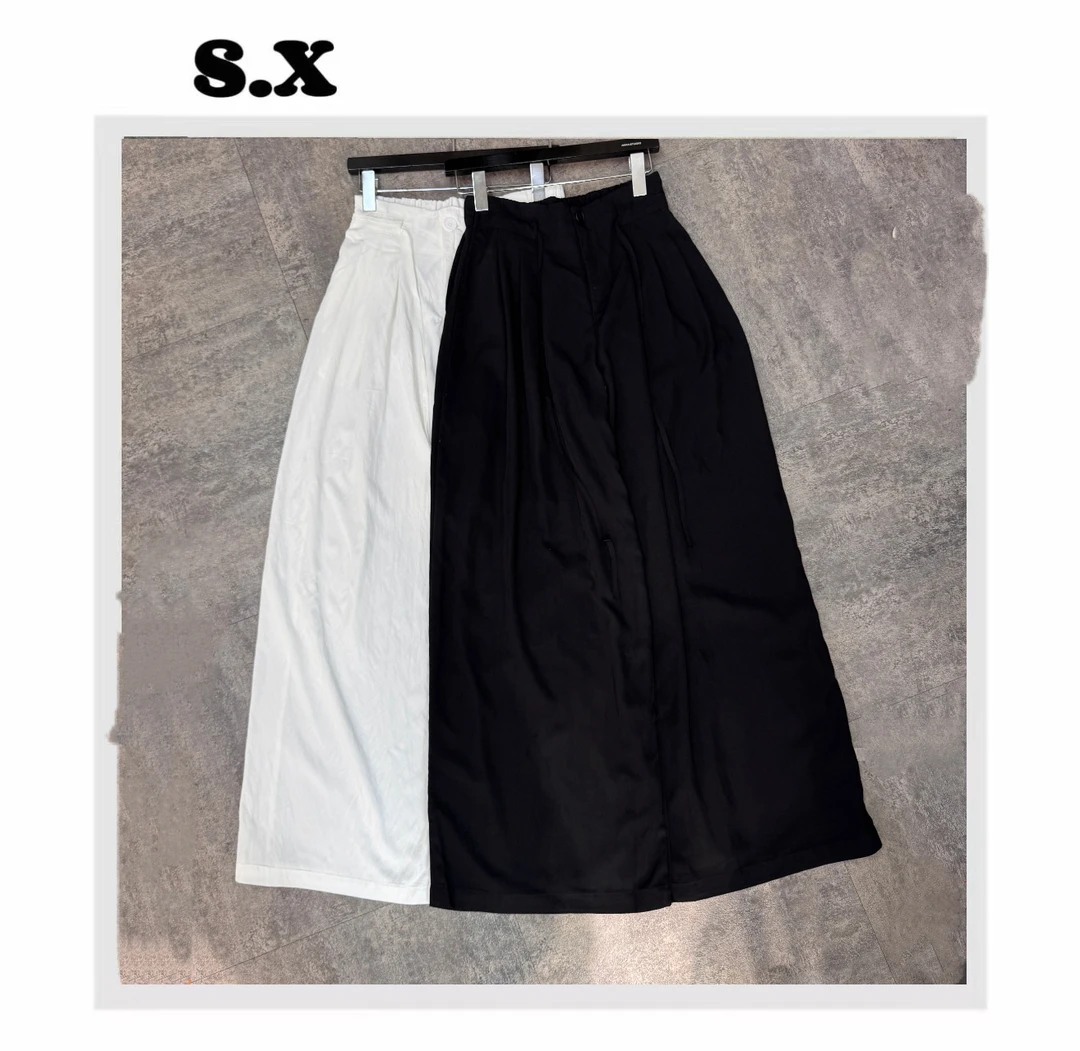 S.X 2025春夏新款 通勤简约阔腿长裤
