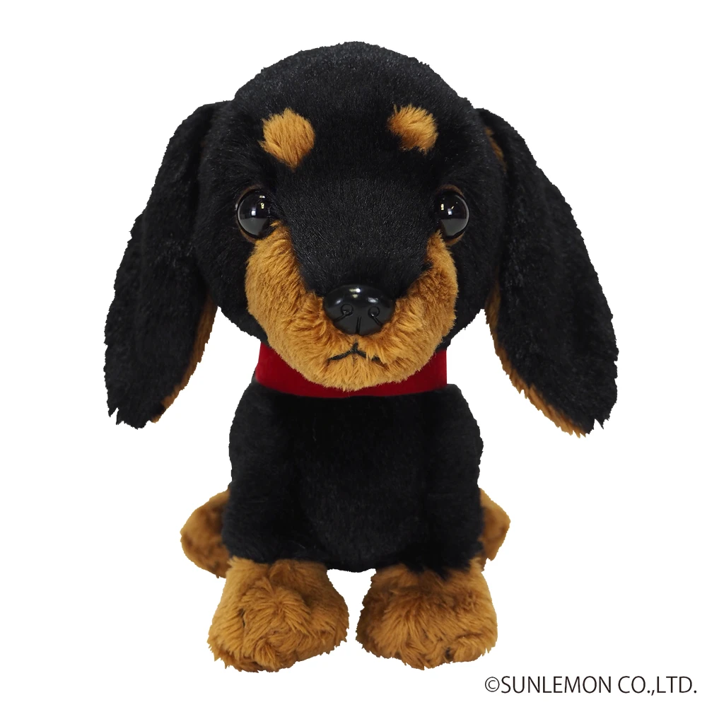 sunlemonoriginal日本PUPS系列仿真腊肠犬毛绒公仔玩具安抚礼物