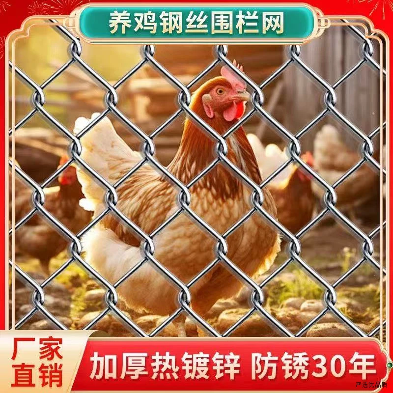 热镀锌网格荷兰网铁丝网勾花网围栏网养殖牛羊钢丝网养鸡护栏隔离