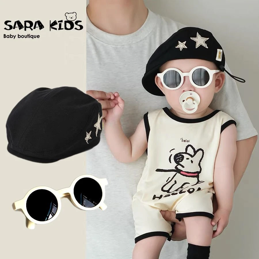 宝宝帽子春秋款贝雷帽男女宝前进帽韩系百搭潮儿童鸭舌帽2025新款