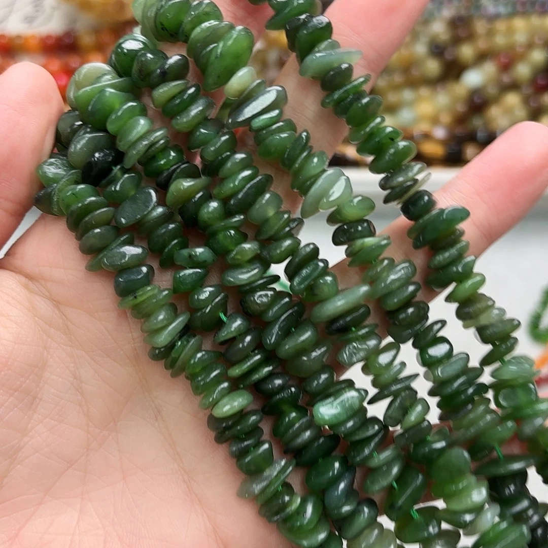 玛瑙/玉髓未镶嵌珠宝半成品卡十碧玉中孔一条