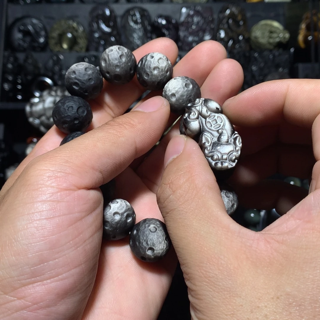 快***鸥黑曜岩未镶嵌珠宝奇石