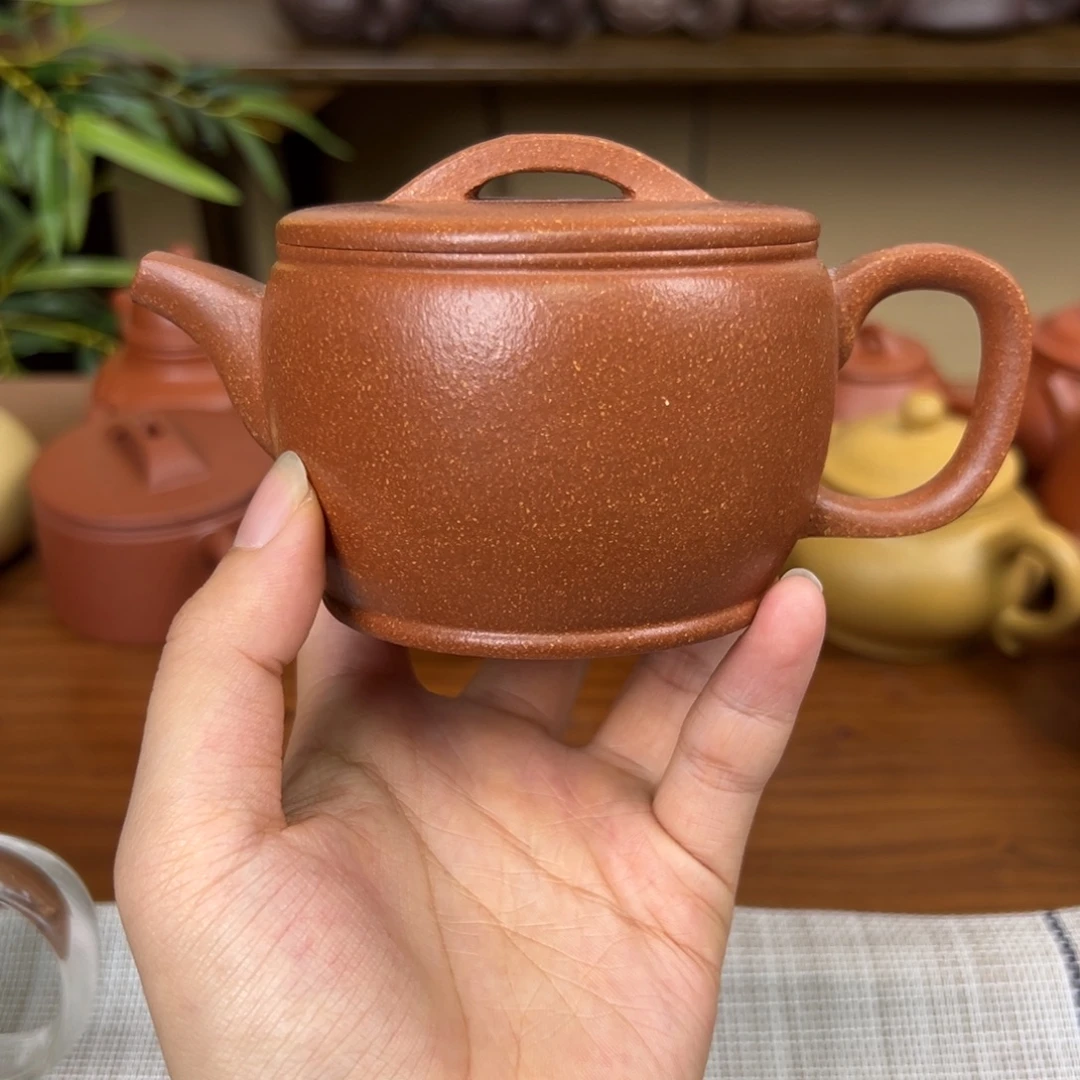 紫砂茶壶紫砂壶汉瓦黄降坡200cc微瑕