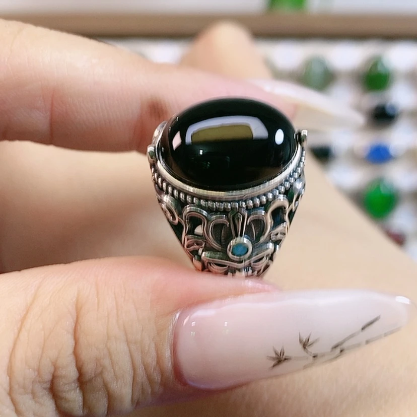 【闪购商品】玛瑙/玉髓戒指银S925镶嵌