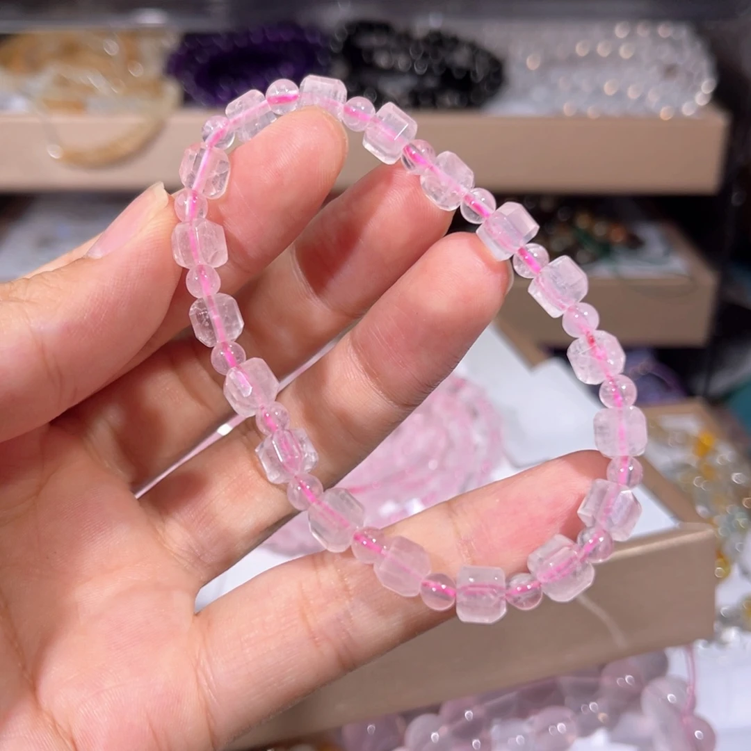 水晶手链未镶嵌粉水晶007