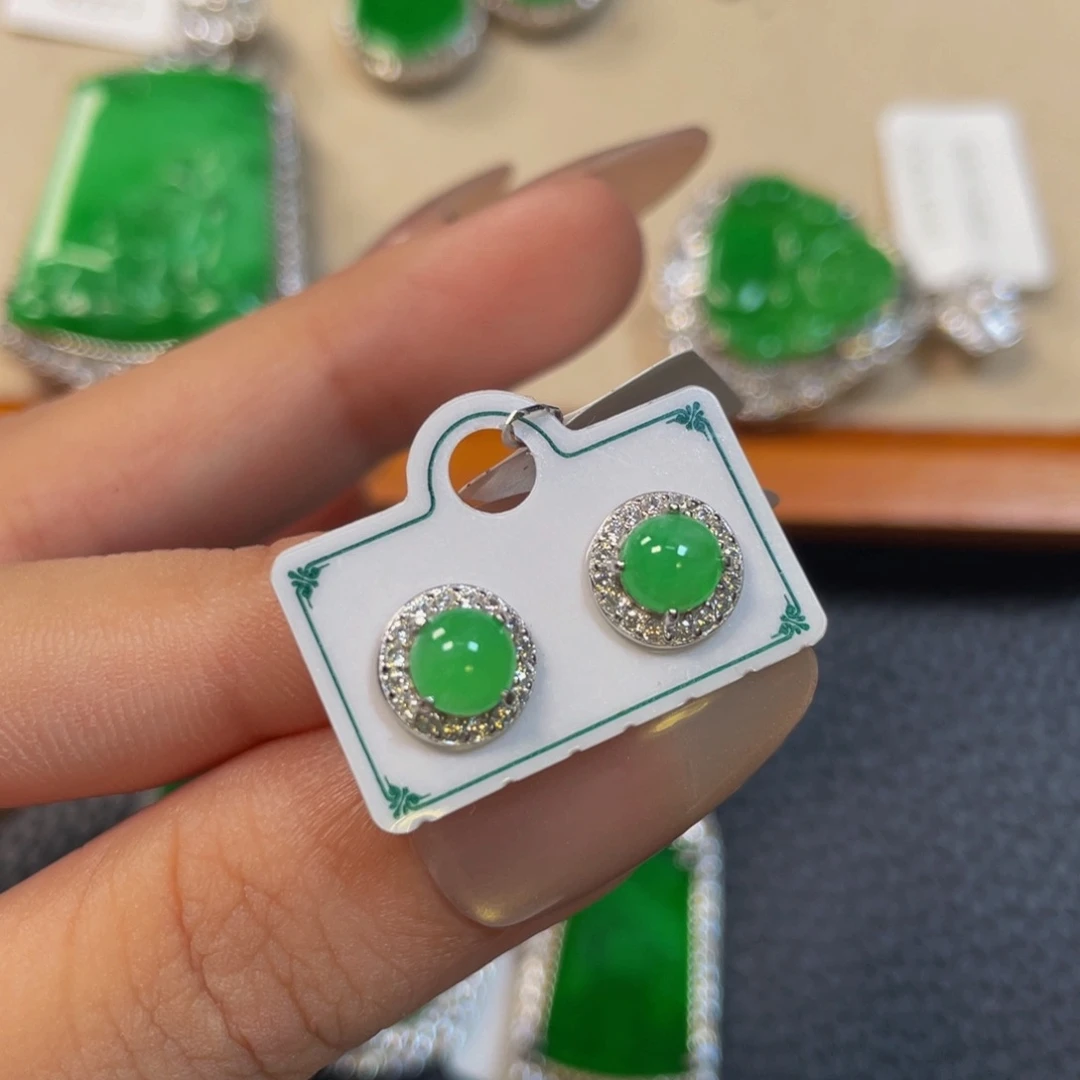 【闪购商品】翡翠银S925镶嵌颈饰翡翠