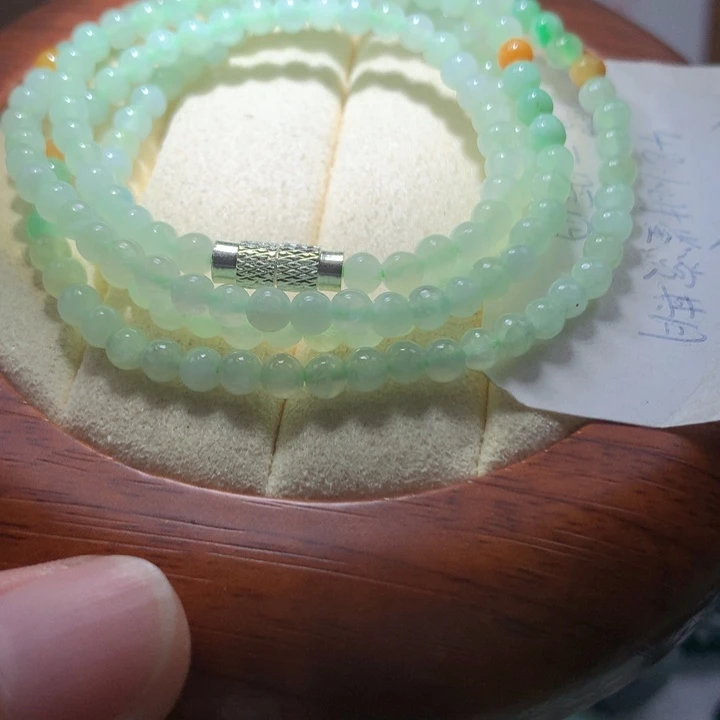 翡翠颈饰未镶嵌保真天然A货翡翠