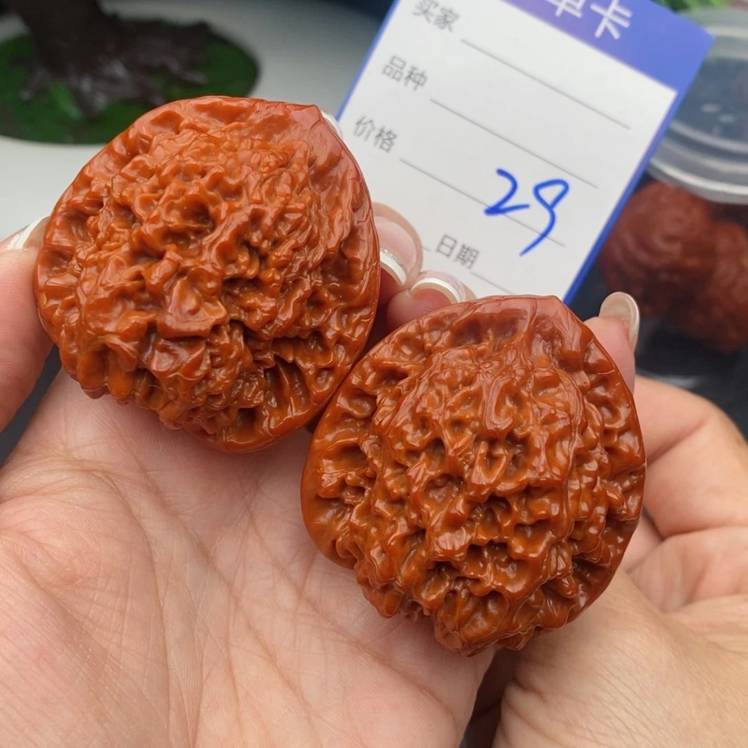 文玩核桃把件47官帽29