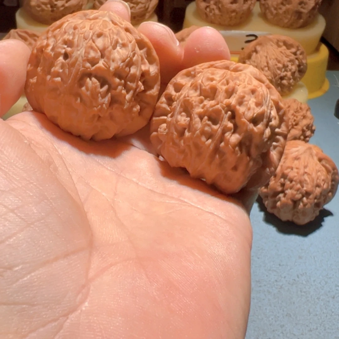 把件文玩核桃白狮子40