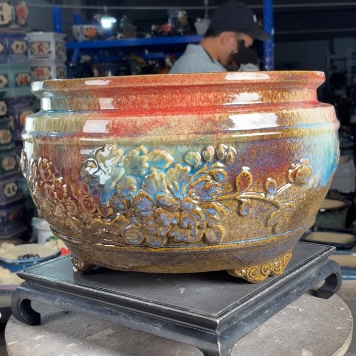 一风堂石湾花盆 内30*20