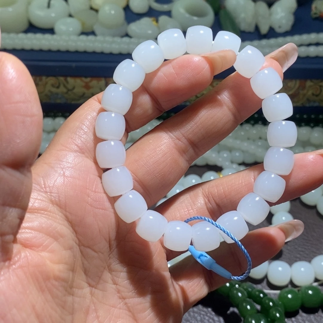 和田玉手链未镶嵌鹏