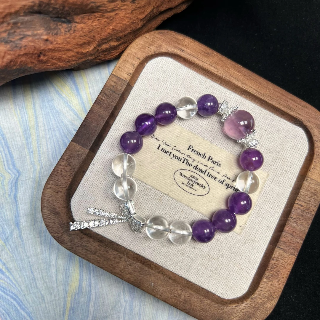 【紫霞仙子】TGS天然水晶手串原创设计 K33