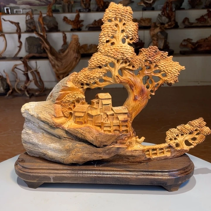 柏木（崖柏）根雕工艺摆件