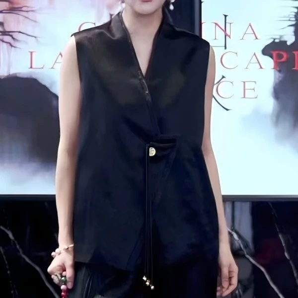 【MONICACA WANG】(衣长60)新中式国风马甲WJHH3361