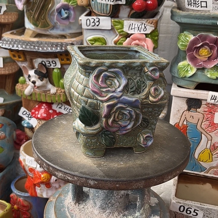 粗陶材质多肉花盆