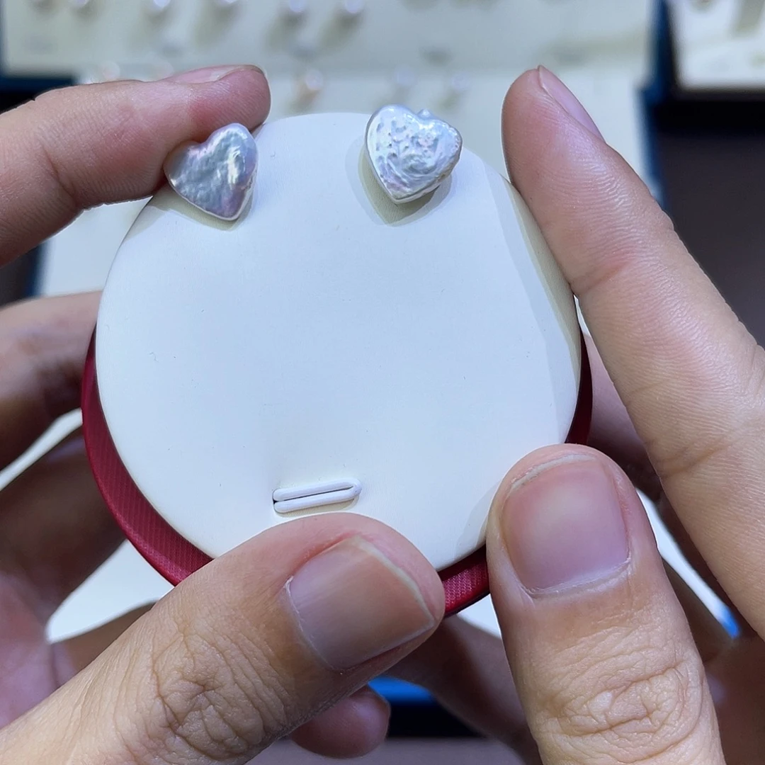 淡水珍珠耳饰银S925镶嵌