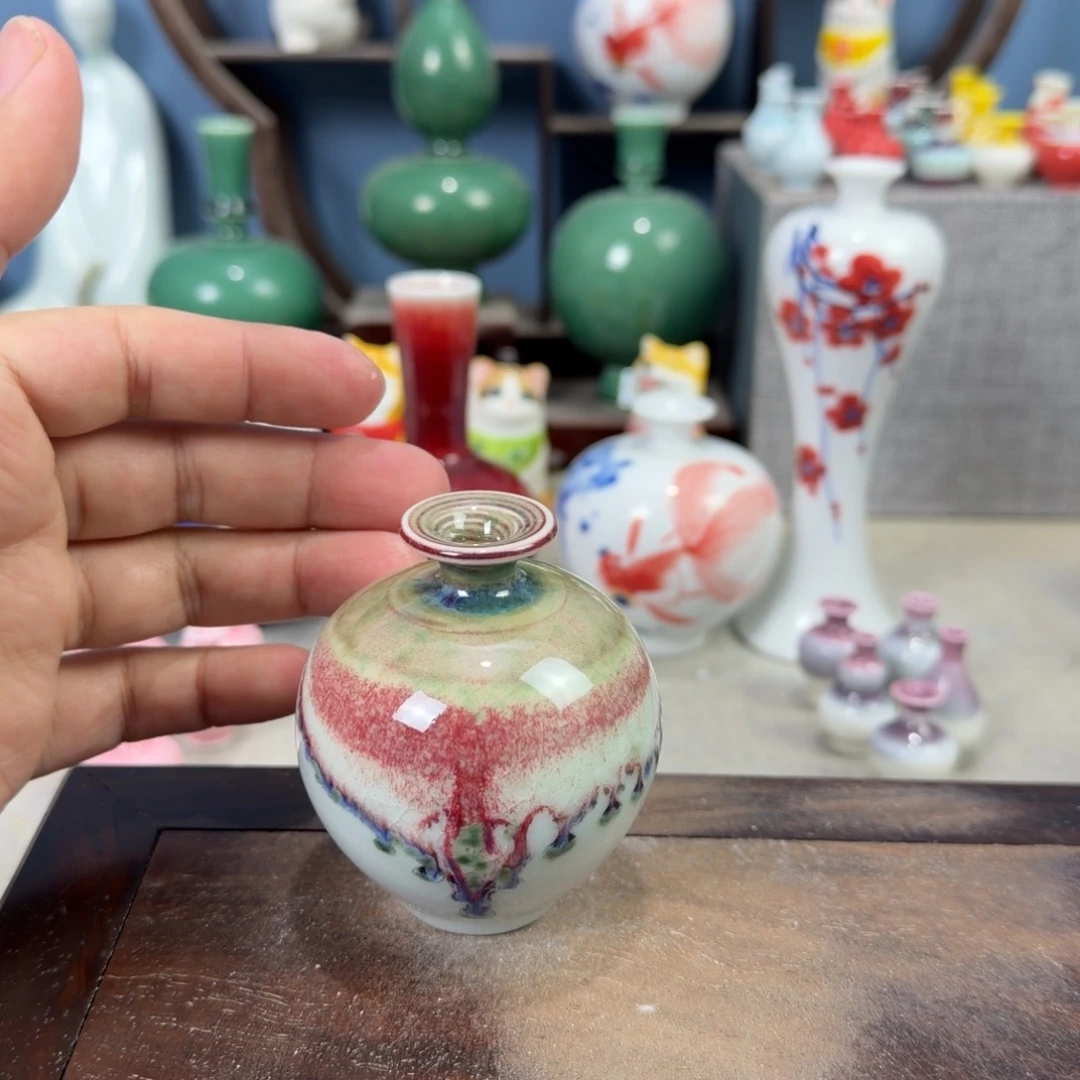 陶瓷手工小花器摆件