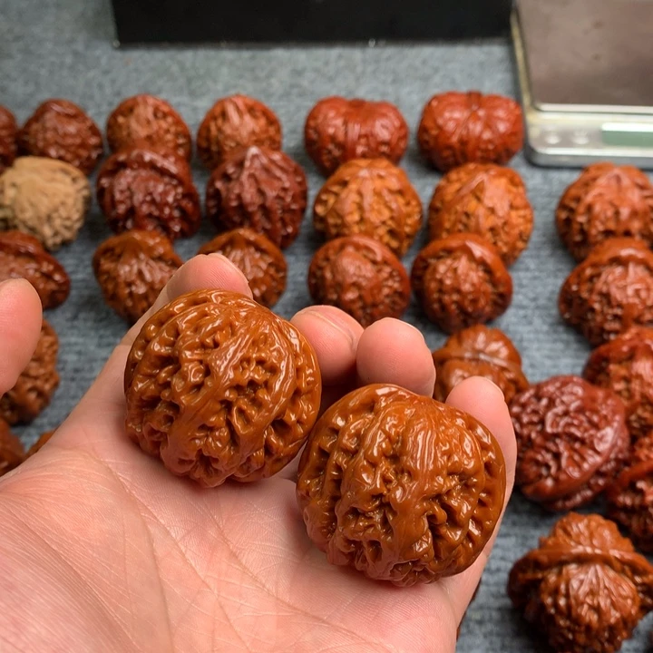 文玩核桃把件华***菜欢10粗筋40
