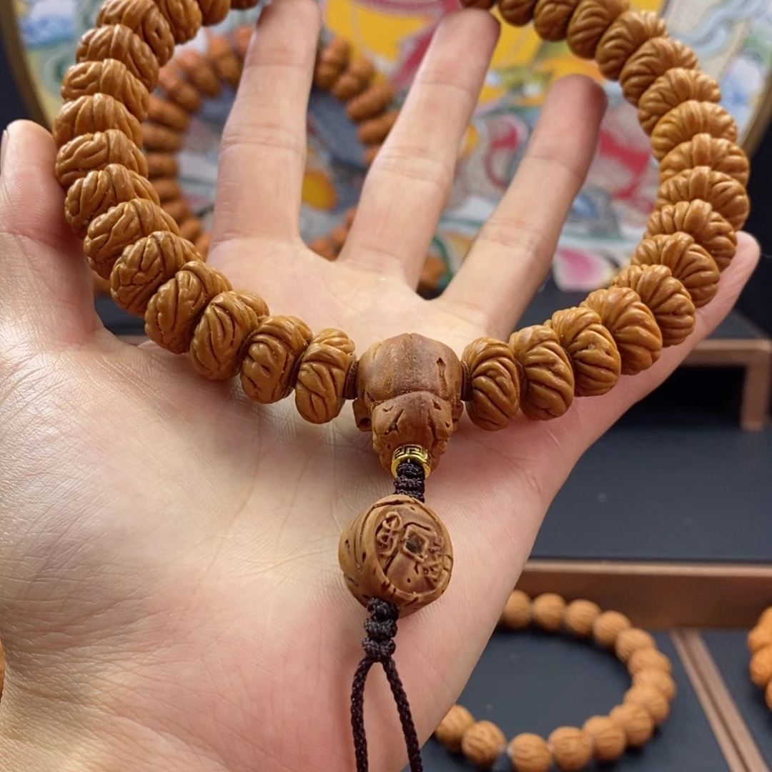 桃核手串p***l龙纹桃核祥云