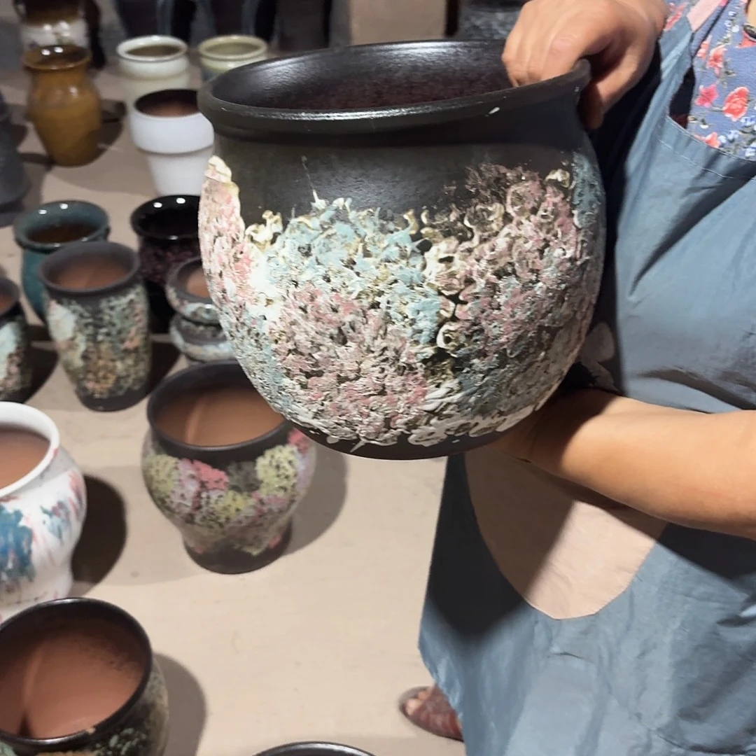 花盆紫砂口24高24