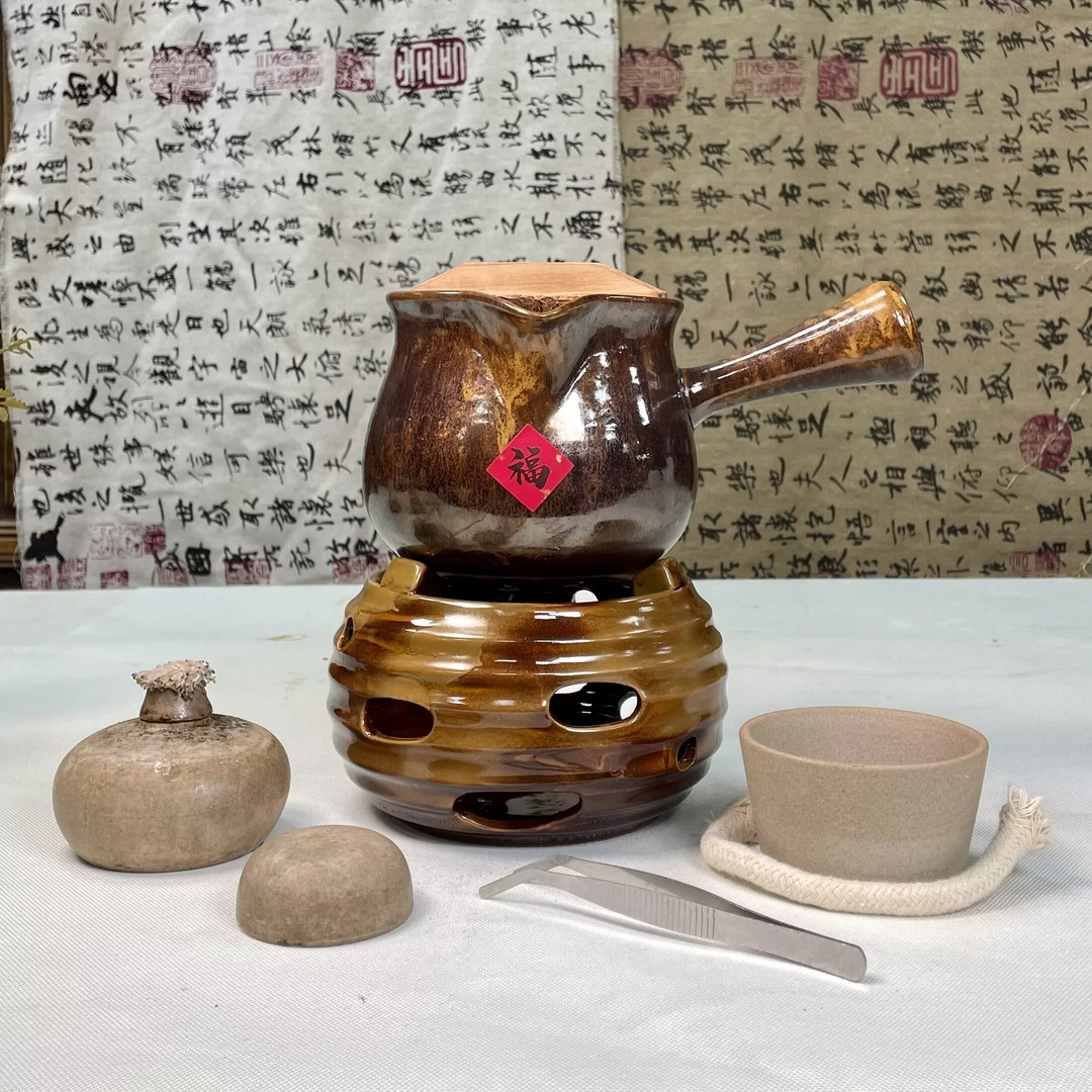 喜乐罐罐明火无忧炉老式中式茶室家用陶瓷煮茶围炉煮茶茶具煮茶器