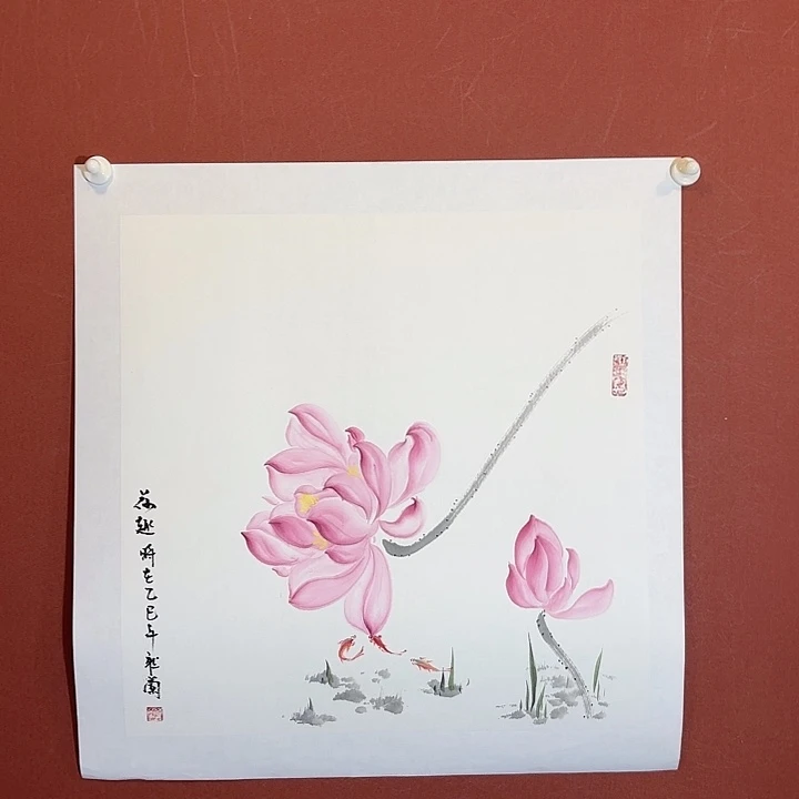 国画听兰老师花鸟