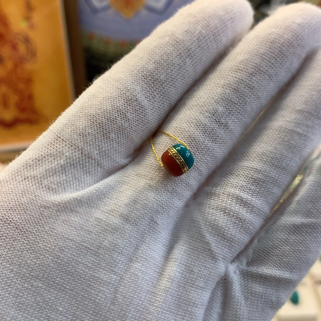 绿松石18K金镶嵌珠宝奇石