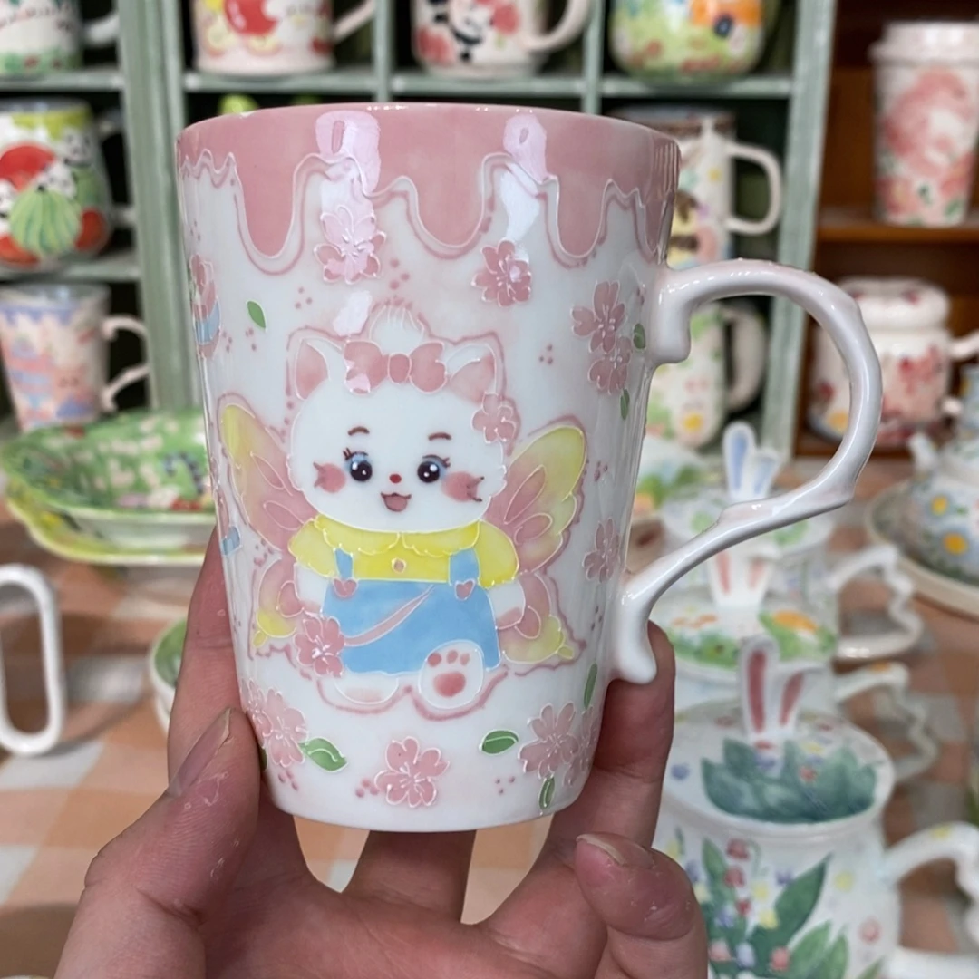 瓷片小猫马克杯微瑕