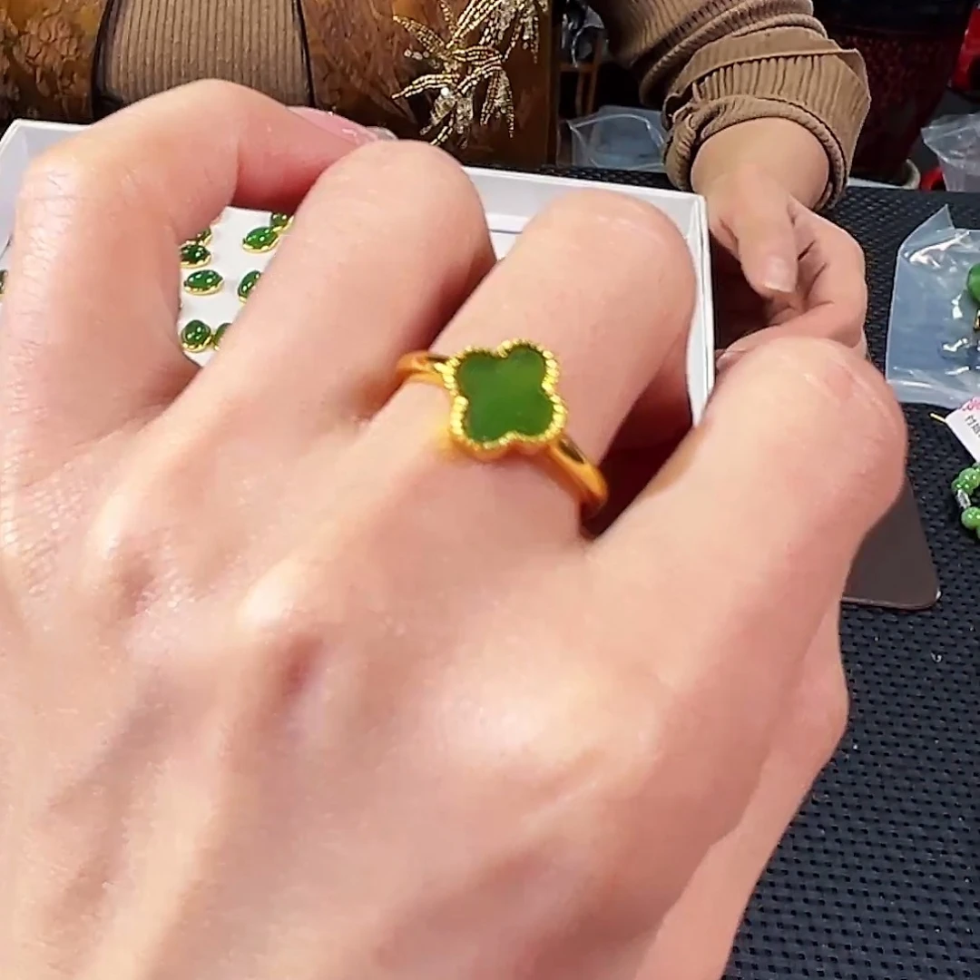 和田玉（碧玉）合金戒指