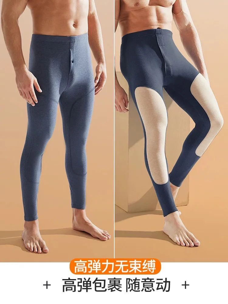 男款冬季德绒简约修身打底裤