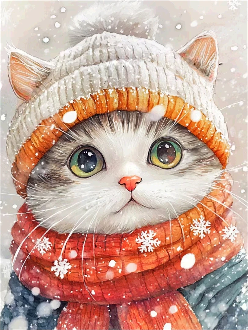 彩丽绮十字绣01634冬之守护者大格60*75满绣39色手工自己绣