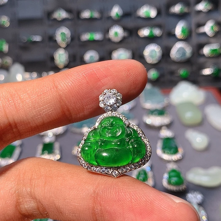 翡翠未镶嵌吊坠(不含链)