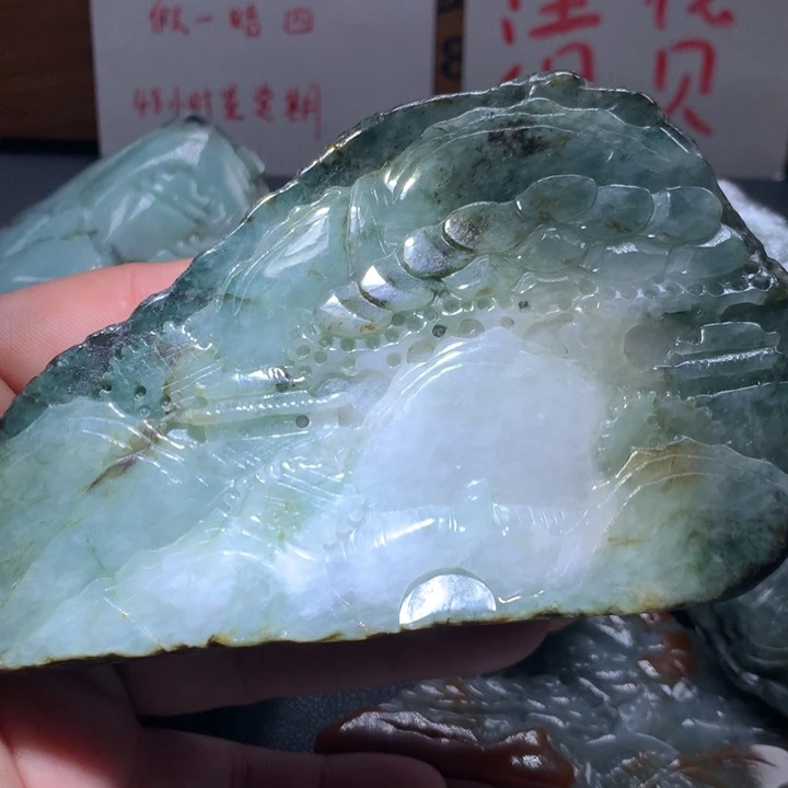 翡翠未镶嵌颈饰保真天然A货翡翠