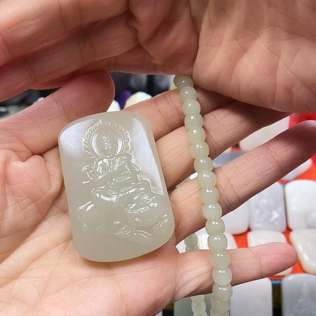 烟***火和田玉未镶嵌颈饰