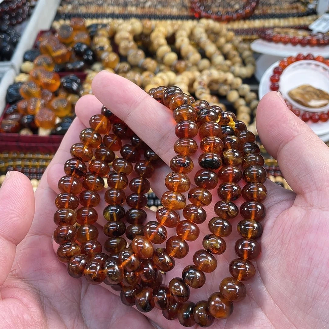 琥珀未镶嵌裸石10mm血蜜