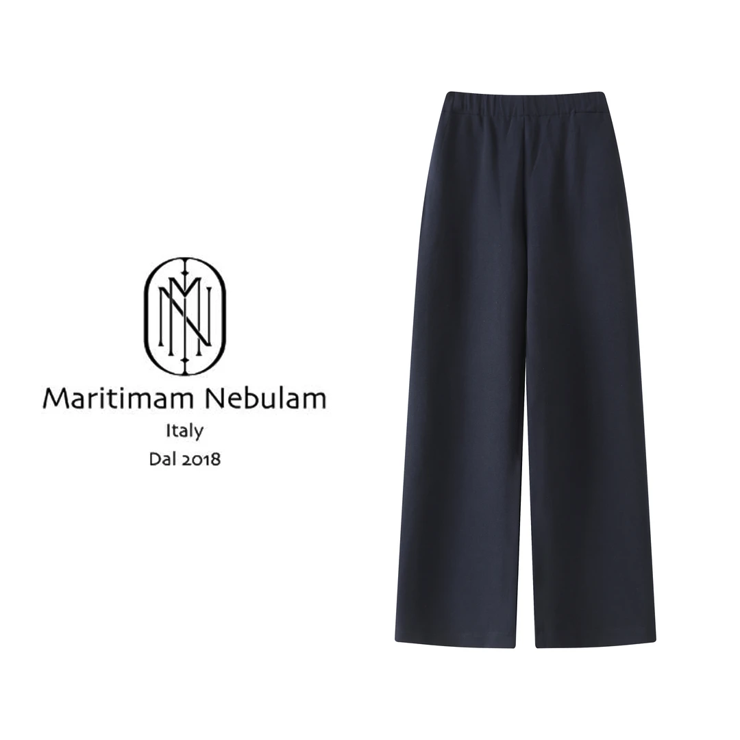 MN-【松蓝鸟】松紧腰简约休闲直筒裤 JHC1748B