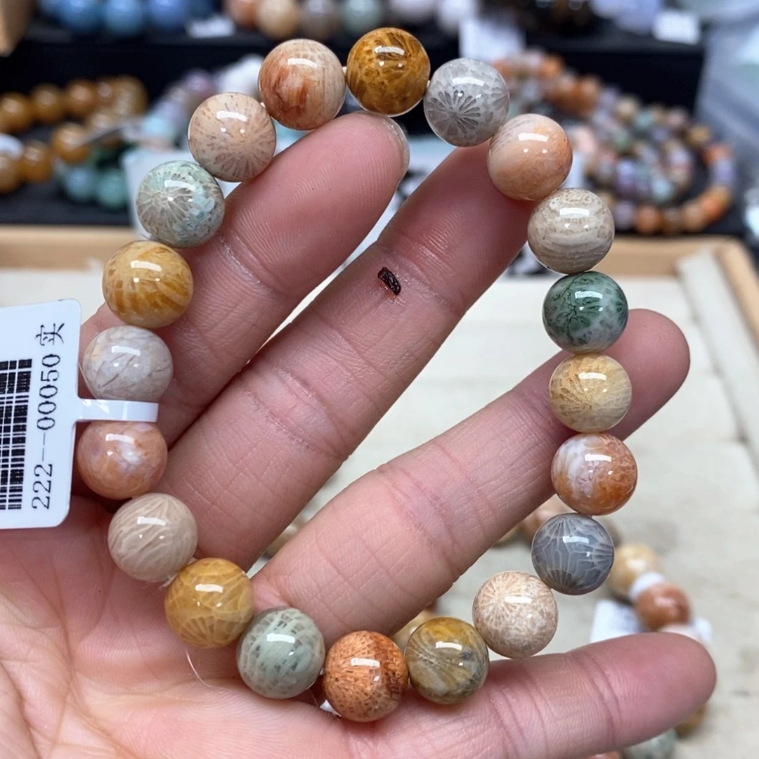 硅化珊瑚（珊瑚玉）手链未镶嵌208