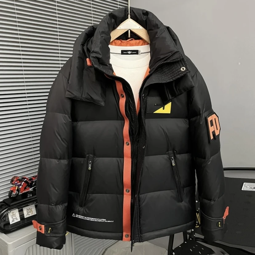 欧货高定设计款刺绣小怪兽加绒加厚男装